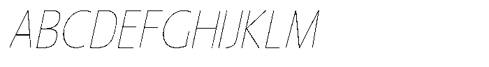 Nuviora Smooth Thin Slant Semi Conde Font UPPERCASE