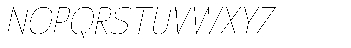 Nuviora Smooth Thin Slant Semi Conde Font UPPERCASE