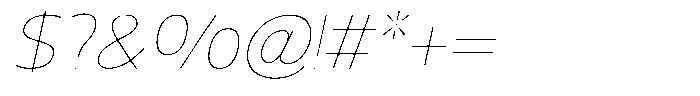 Nuviora Smooth Thin Slant Semi Expan Font OTHER CHARS