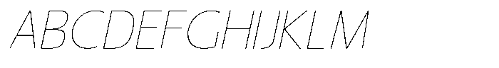 Nuviora Smooth Thin Slant Semi Expan Font UPPERCASE