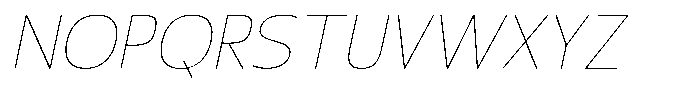 Nuviora Smooth Thin Slant Semi Expan Font UPPERCASE