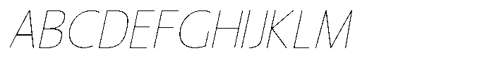 Nuviora Smooth Thin Slant Font UPPERCASE