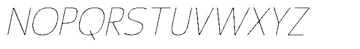 Nuviora Smooth Thin Slant Font UPPERCASE