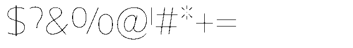 Nuviora Smooth Thin Font OTHER CHARS