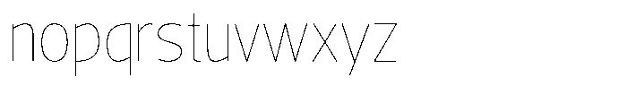 Nuviora Smooth Thin Font LOWERCASE