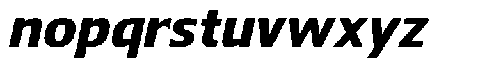 Nuviora Soft Black Slant Expanded Font LOWERCASE