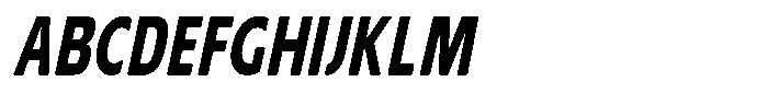 Nuviora Soft Black Slant Extra Cond Font UPPERCASE