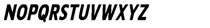 Nuviora Soft Black Slant Extra Cond Font UPPERCASE