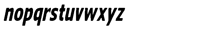 Nuviora Soft Black Slant Extra Cond Font LOWERCASE