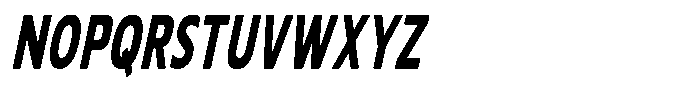 Nuviora Soft Black Slant Ultra Cond Font UPPERCASE