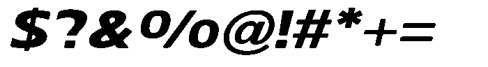 Nuviora Soft Black Slant Ultra Expan Font OTHER CHARS