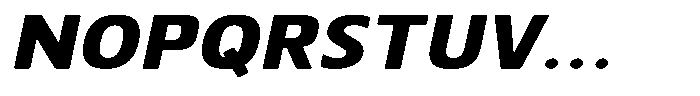 Nuviora Soft Black Slant Ultra Expan Font UPPERCASE