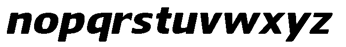 Nuviora Soft Black Slant Ultra Expan Font LOWERCASE