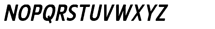 Nuviora Soft Bold Slant Condensed Font UPPERCASE
