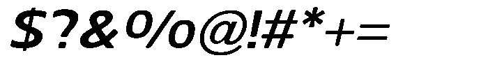 Nuviora Soft Bold Slant Expanded Font OTHER CHARS