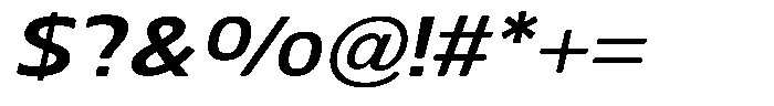 Nuviora Soft Bold Slant Extra Expan Font OTHER CHARS