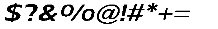 Nuviora Soft Bold Slant Ultra Expan Font OTHER CHARS