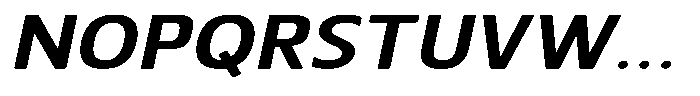 Nuviora Soft Bold Slant Ultra Expan Font UPPERCASE