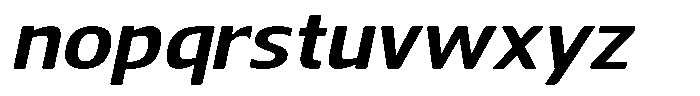 Nuviora Soft Bold Slant Ultra Expan Font LOWERCASE