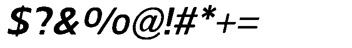 Nuviora Soft Bold Slant Font OTHER CHARS