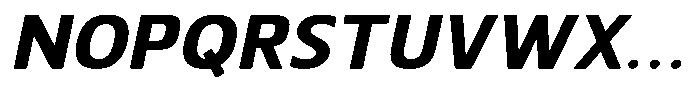 Nuviora Soft Extra Bold Slant Expa Font UPPERCASE