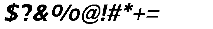 Nuviora Soft Extra Bold Slant Font OTHER CHARS
