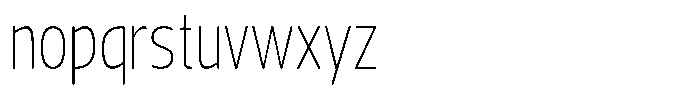 Nuviora Soft Extra Light Condensed Font LOWERCASE