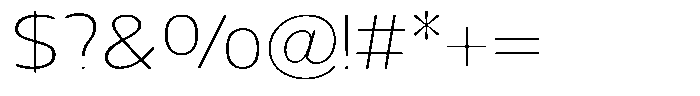 Nuviora Soft Extra Light Extra Expan Font OTHER CHARS