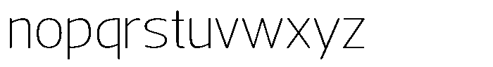 Nuviora Soft Extra Light Extra Expan Font LOWERCASE