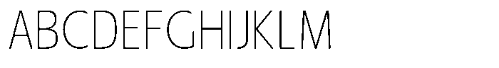 Nuviora Soft Extra Light Semi Conde Font UPPERCASE