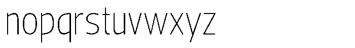 Nuviora Soft Extra Light Semi Conde Font LOWERCASE