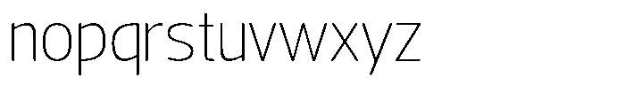 Nuviora Soft Extra Light Semi Expan Font LOWERCASE