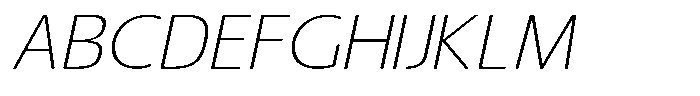Nuviora Soft Extra Light Slan Extr Exp Font UPPERCASE