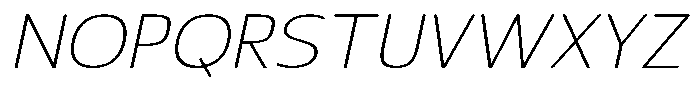 Nuviora Soft Extra Light Slan Extr Exp Font UPPERCASE