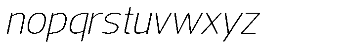 Nuviora Soft Extra Light Slan Extr Exp Font LOWERCASE