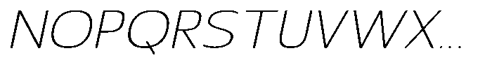 Nuviora Soft Extra Light Slan Ultr Exp Font UPPERCASE