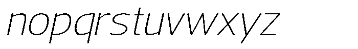 Nuviora Soft Extra Light Slan Ultr Exp Font LOWERCASE