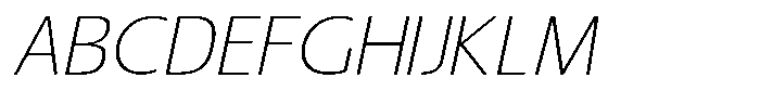 Nuviora Soft Extra Light Slant Expan Font UPPERCASE