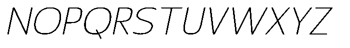 Nuviora Soft Extra Light Slant Expan Font UPPERCASE