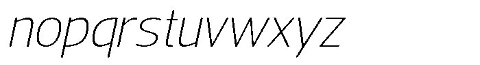 Nuviora Soft Extra Light Slant Expan Font LOWERCASE