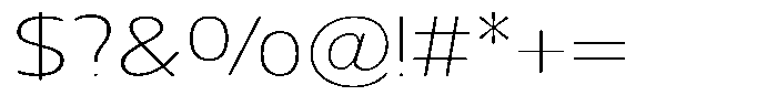 Nuviora Soft Extra Light Ultra Expan Font OTHER CHARS