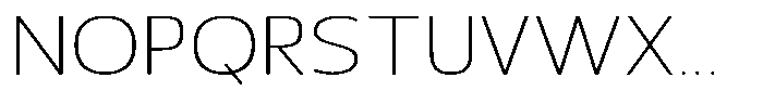 Nuviora Soft Extra Light Ultra Expan Font UPPERCASE