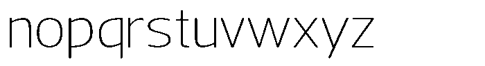 Nuviora Soft Extra Light Ultra Expan Font LOWERCASE