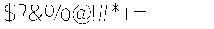 Nuviora Soft Extra Light Font OTHER CHARS
