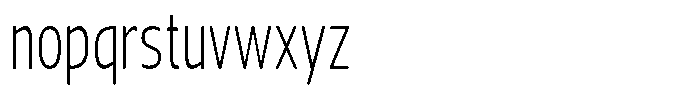 Nuviora Soft Light Extra Condensed Font LOWERCASE