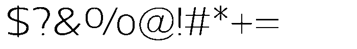 Nuviora Soft Light Extra Expanded Font OTHER CHARS