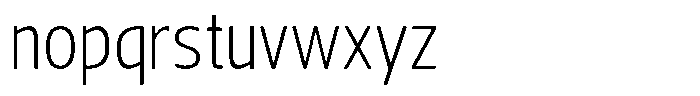 Nuviora Soft Light Semi Condensed Font LOWERCASE