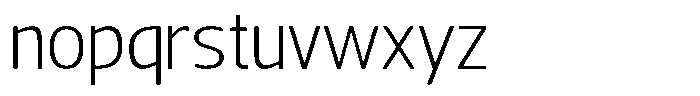 Nuviora Soft Light Semi Expanded Font LOWERCASE