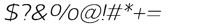 Nuviora Soft Light Slant Extra Expa Font OTHER CHARS