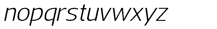 Nuviora Soft Light Slant Extra Expa Font LOWERCASE
